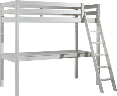 Produktbild von FURNLUX Loft Bed Pino White 90x200cm / Hauptfarbe: Weiß / Abmessungen: 99 x 209 x 190 cm