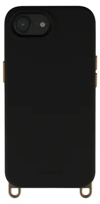 Image de Coque arrière magnétique MagSafe Selencia Rivièra pour Apple iPhone 17 / 16, avec crochets amovibles - Noir velours