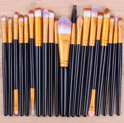 Produktbild von Go Go Gadget - Pinselset - Make-up-Pinsel - 20 Stück - Schwarz/Gold