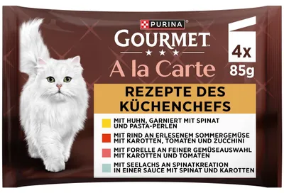 Obrázek produktu pro Krmivo pro kočky Gourmet A la Carte, vlhké, směs různých druhů, balení 48 kusů (12 x 4 x 85 g)