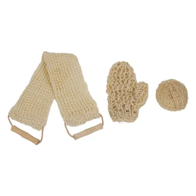 Immagine prodotto di Set di flanella esfoliante, set di scrub per il corpo, set di scrub esfoliante per il corpo, set di luffa da bagno, set di luffa da doccia, set di luffa