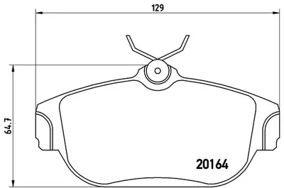 Produktbild von Brembo Bremsbelagsatz, Scheibenbremse Vorderachse P 86 007