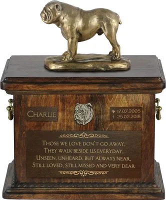 Produktbild von Bulldog, Englische Bulldogge - Eine Urne für die Asche eines Hundes, eine Urne mit einer Statue, eine personalisierte Hundeurne von der Marke Art-Dog.