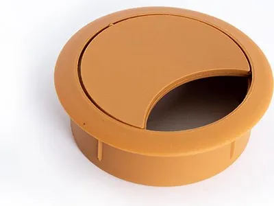 Produktbild von 60 mm Kabeldurchführung aus Kirschholz und Kunststoff