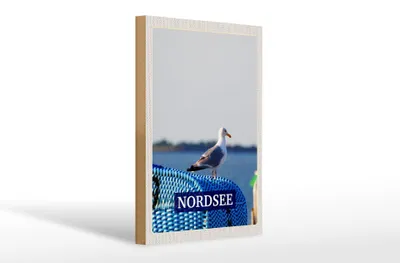 Produktbild von Holzschild Reise 20x30cm Nordsee Möwe Strand Meer Urlaub Trip