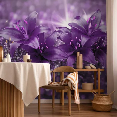 Produktbild von Vlies Fototapete - Masterpiece of Purple 250x175 cm Blumen b-A-0304-a-c