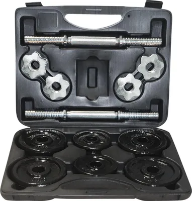 Produktbild von Sport 2000 Deutschland GmbH Hantelset 15Kg schwarz/silber -