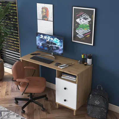 Produktbild von Skye Decor, HA109 - 2633, Schreibtisch, Nussbaum, 100 % MELAMINBESCHICHTETE SPANPLATTEN, 120 x 50 x 73,8 cm