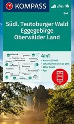 Obrázok produktu pre KOMPASS Turistická mapa 844 Južný Teutoburský les - Eggegebirge - Oberwälder Land