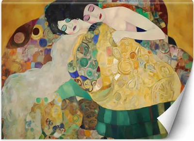Produktbild von Vlies fototapete Jungfrau - G. Klimt 350x245 cm Feeby Grün inkl. Kleber einfache Montage