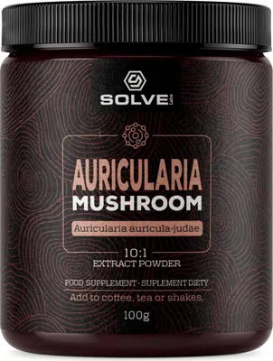 Immagine prodotto di SolveLabs Auricularia (Judasohr), polvere di fungo, 10:1, 100g