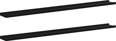 Produktbild von vidaXL Wandregale 2 Stk. Schwarz 115x9x3 cm