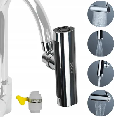 Produktbild von Strahlreglerverlängerung für Küchenarmatur, schwenkbar, 4 Funktionen SOTBE