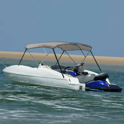 Obrázek produktu pro Bimini stříška se 3 oblouky Šedá / 183 x 196 x 137 cm