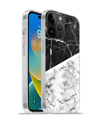 Produktbild von MuchoWow® Handyhülle Schutzhülle Hülle für Apple iPhone 14 Pro - Softcase Marmor - Schwarz - Weiß Silikon Softcase Handy Hülle - Umschlag