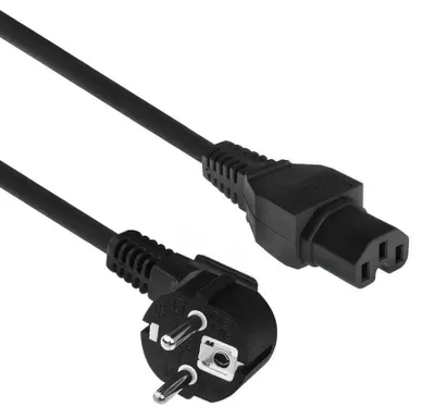 Immagine prodotto di ACT AK5313 Cavo di alimentazione nero 2 m accoppiatore CEE7/7 C15 (AK5313)
