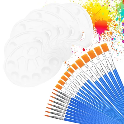 Immagine prodotto di Set di 6 palette per colori con 20 pennelli