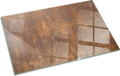 Produktbild von Rostige Textur auf Metall – Glasbodenplatte für – Kaminofen – Kaminplatte Glas – Schutzglas – Funkenschutzplatte –Glasbodenplatte Feuerfeste – Hitzeschutzplatte – Bodenschutz aus Glas – 100x70 cm