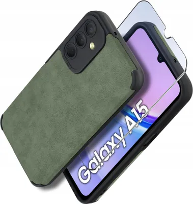 Obrázok produktu pre Silikónové puzdro Samsung A15 5G KOŽENÉ PUZDRO VINTAGE + ochrana displeja 9H