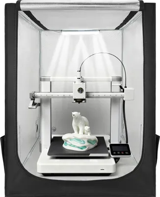 Image de boîtier pour imprimante 3D - Tente pour imprimante - 70 x 75 x 90 cm - Étanche à la poussière et à l'eau - Température constante - Éclairage LED - Pour les imprimantes 3D courantes