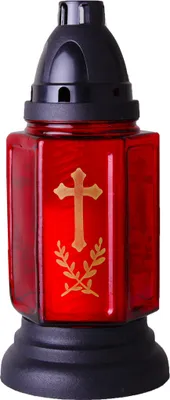 HScandle Grabkerze aus Glas 24cm (Buena Rot)