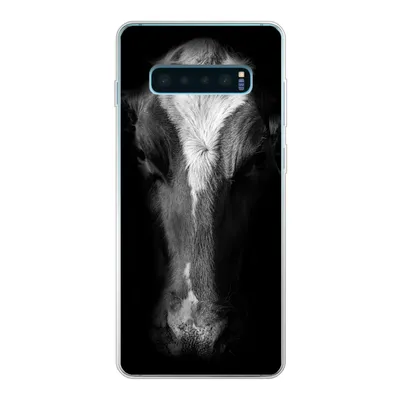 Produktbild von MuchoWow® Handyhülle Schutzhülle Hülle für Samsung Galaxy S10 Plus Kuh - Tiere - Schwarz Silikon Softcase Handy Hülle - Schutzhülle
