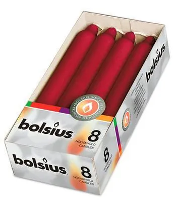 Immagine prodotto di Bolsius 103603671844 Candele Crown 18x2,1 rosso antico, rosso (confezione da 8)