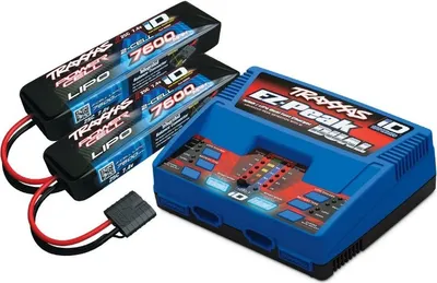 Produktbild von Traxxas TRX2991GX POWER PACK Dual EZ-Peak Plus Ladegerät + 2x ID LiPo 7,4V 7600mah 25C