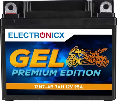 Produktbild von Electronicx Extreme Edition GEL Motorradbatterie 7Ah 12V ▶ Motorrad Roller Quad - wartungsfrei auslaufsicher vibrationsfest