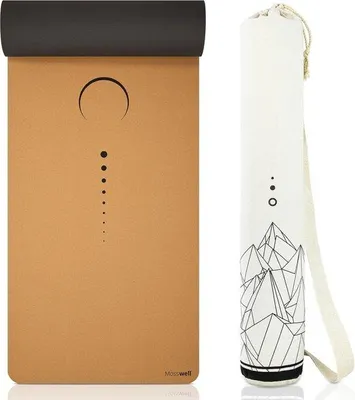 Produktbild von Antislip Fitnessmat 4mm dick mit Hilfslinien für Pilates und Yoga