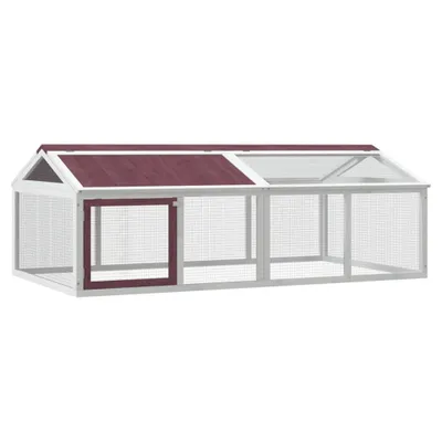 Image de vidaXL Enclos Mokka 200x112,5x74 cm Pin massif
