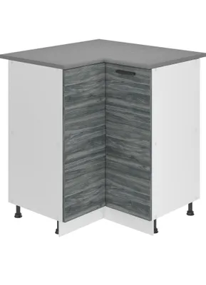 Produktbild von Belini Unterschrank Küche, Küchenunterschrank 90 cm Breite. SNP Küchenunterschrank mit Arbeitsplatte. Eckschrank Küche mit 1 Tür, Glamour Wood