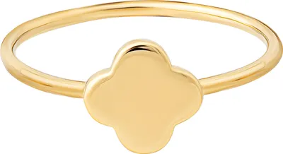 Produktbild von Cai Ring 925 Sterling Silber gelb vergoldet Clover Kleeblatt 41185029292126