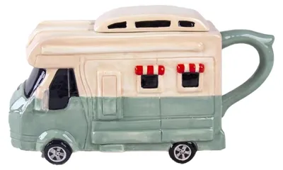 Produktbild von Jameson und Tailor Handbemalte Leichtkeramik Teekanne - Kunstvolles Design im Geschenkkarton Wohnmobil