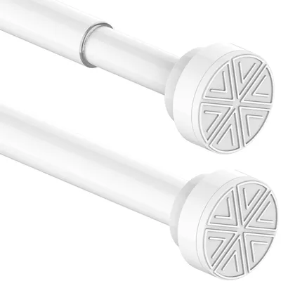 Productafbeelding van Douchegordijnstang 190-360 cm, wit, diameter 32 mm, voor badkamer