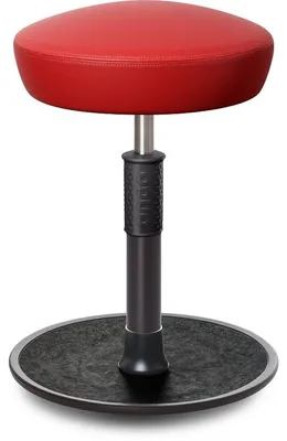 Produktbild von Sitz- Stehhocker Free Regular Hutsitz skai Kunstleder Rot schwarz /schwarz.