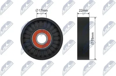 Produktbild von NTY RNK-KA-012 Spannrolle Keilrippenriemen 78mm für KIA CARNIVAL II (GQ) CARNIVAL I (UP)