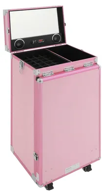 Productafbeelding van Manicuretabel, design met wielen, ruime opbergruimte, roze