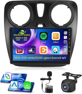 Zdjęcie produktu dla Radio samochodowe – System multimedialny – Radio z nawigacją – Odtwarzacz DAB – 9-calowy ekran dotykowy – Android 15