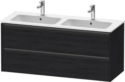 Produktbild von Duravit Ketho.2 Wastafelonderkast 128x48x55 cm Mat Eiken (zwart)