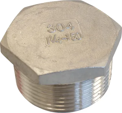 Produktbild von V2A Stopfen mit Sechskant,  2"  AG