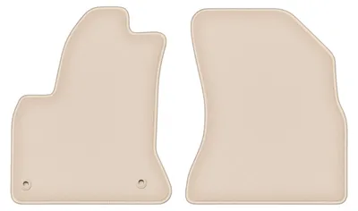 Produktbild von DURBAN Beige Velours-Fußmatten vorne für Citroen C4 Picasso I Minivan (2006-2013)