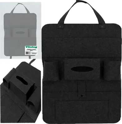 Immagine prodotto di Organizzatore per sedili auto Protezione schienale auto Multifunzionale | Nero, 40 x 56 cm, Supporto per tablet