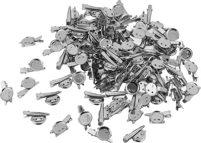 Image de Aiguilles métalliques vierges pour insignes A faire soi-même, Idéales pour les amis et la famille, 100 pcs