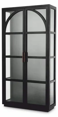 Obrázek produktu pro Casa Padrino vitrína černá / bronzová 118 x 44,5 x v. 210 cm - interiér