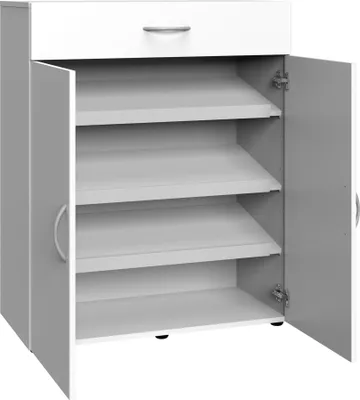 Produktbild von Wimex Multiraumkonzept Schuhschrank 2 Türen 1 Schublade Weiß Holzwerkstoff