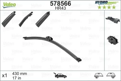 Immagine prodotto di Spazzola tergicristallo posteriore Valeo HydroConnect Multiconnection 430 mm