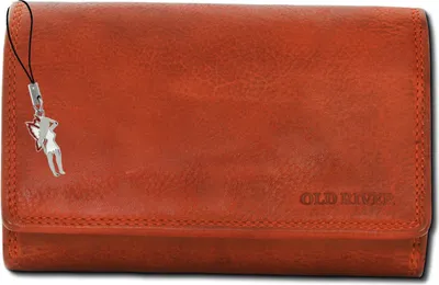 Produktbild von Old River Druckknopf Reißverschluss Portemonnaie cognac kupfer Leder OPD421O