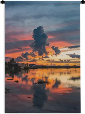 Produktbild von MuchoWow® Wandteppich Wandbehang Das Pantanal bei Sonnenuntergang in Brasilien 60x90 cm Tapisserie Dekoration Wandtuch - Foto-Teppich - Abwaschbar