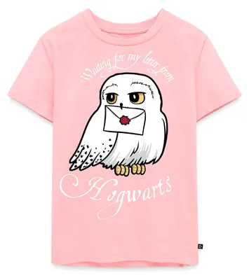 Produktbild von Spreadshirt Harry Potter Hedwig Brief Kinder Premium T-Shirt, 122/128 (6 Jahre), Rosa